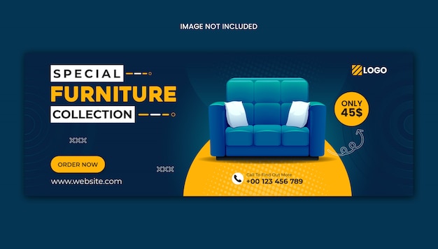 Furniture sale facebook cover template