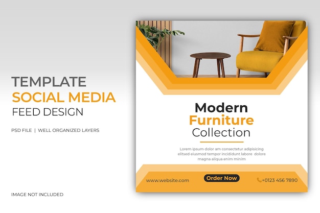 Furniture sale Instagram post and social media template