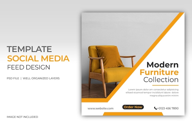 Furniture sale Instagram post and social media template