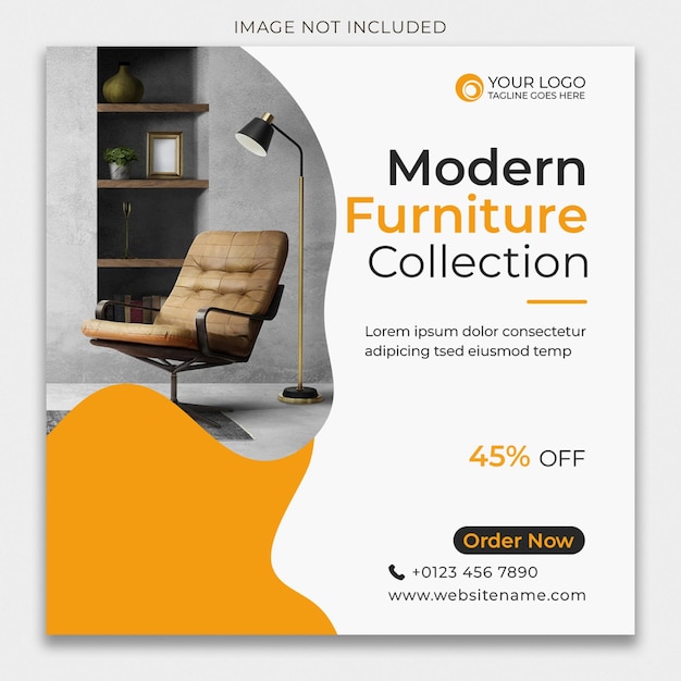 Furniture sale Instagram post and social media template