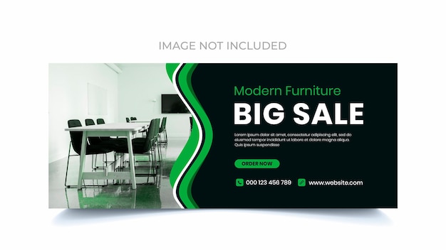 Furniture sale social media ads banner template