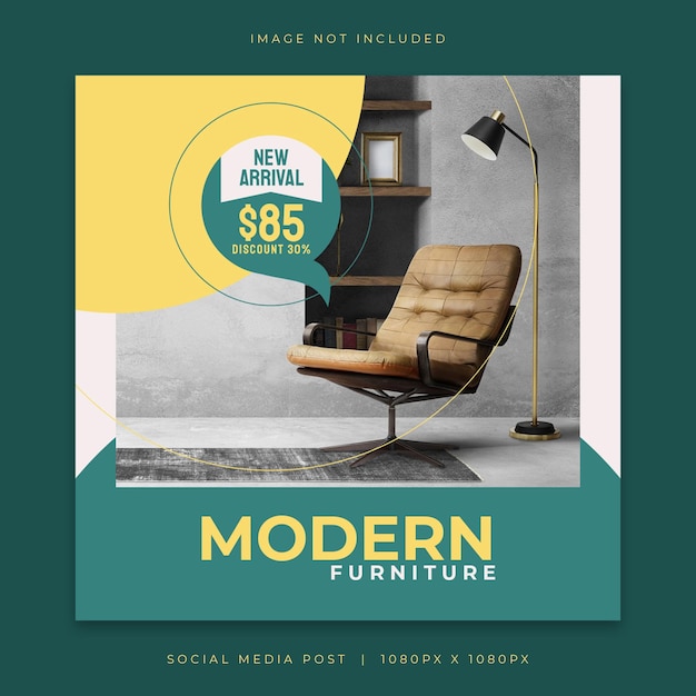 Furniture sale Social Media postEditable PSD