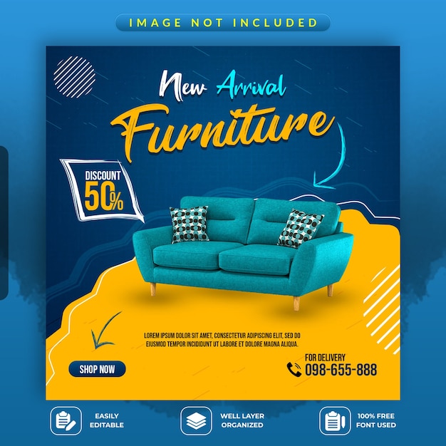 Furniture Sale Social Media Promotional Template