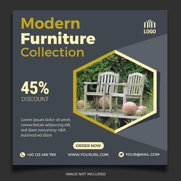 Furniture sale  social media template for instagram and facebook