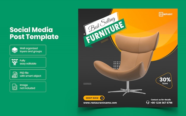 Furniture Social Media Banner Template