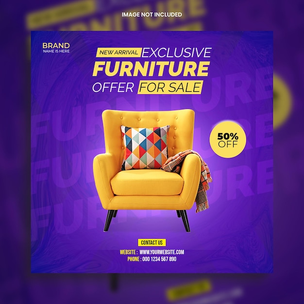 Furniture social media instagram post template