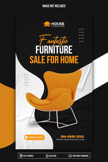 Furniture Story Template design for Facebook and Instagram