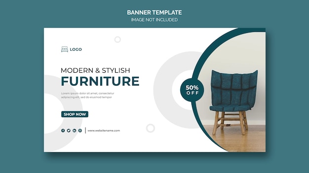 PSD furniture web banner template