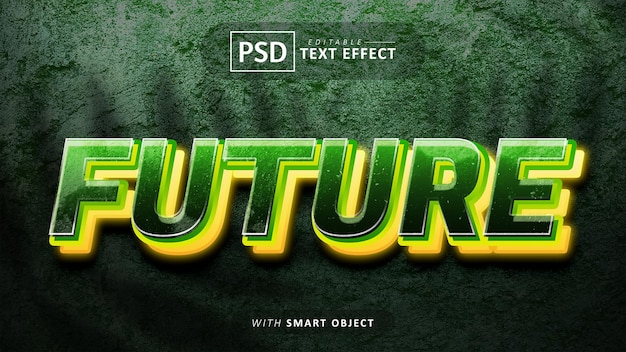 Future 3d text effect editable