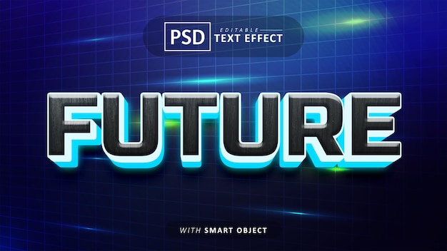 Future 3d text effect editable