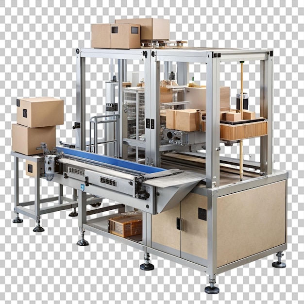 PSD the future of production automated packaging systems on transparent background