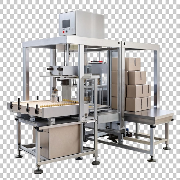 PSD the future of production automated packaging systems on transparent background