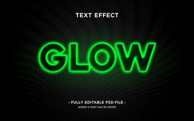 Futuristic glass text effect