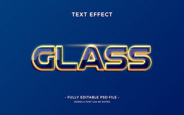 Futuristic glass text effect