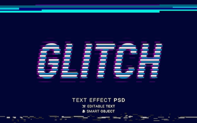 Futuristic glitch text effect