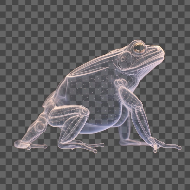 Futuristic holographic frog illustration