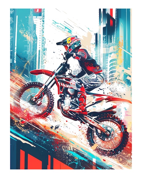 futuristic motorcycle t shirt background template design