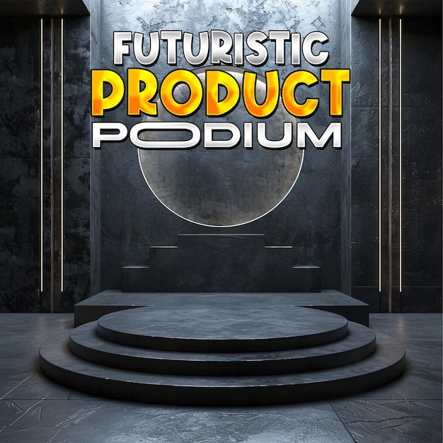 futuristic product podium for post background