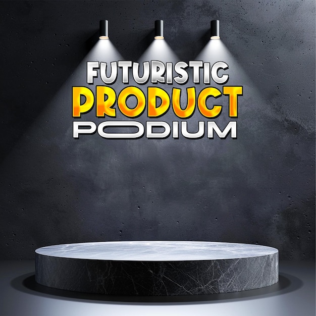 futuristic product podium for post background