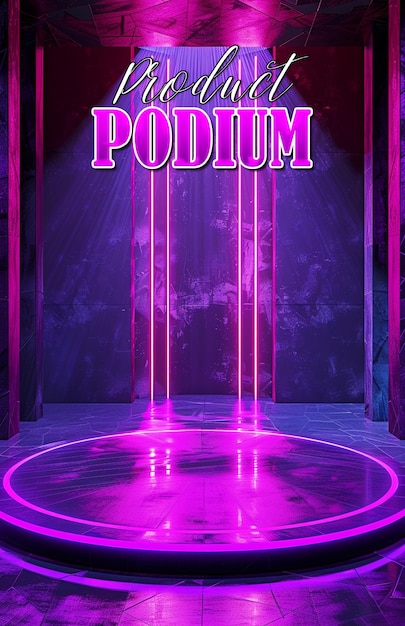 futuristic product podium for poster background