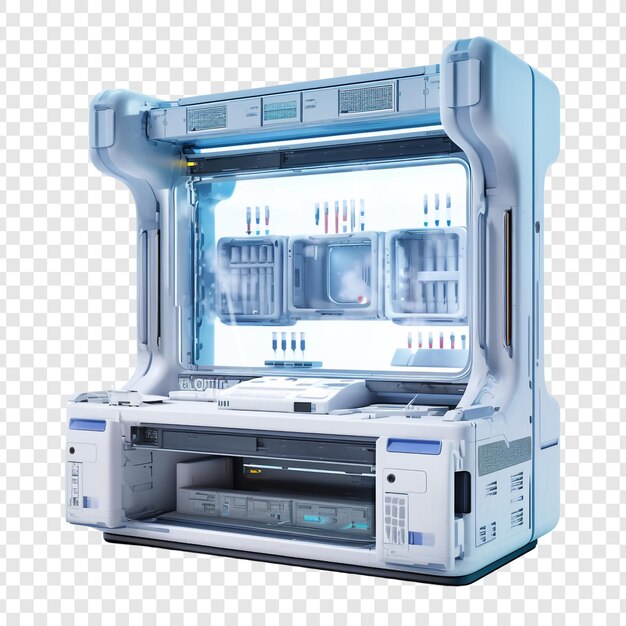 PSD futuristic science lab machine