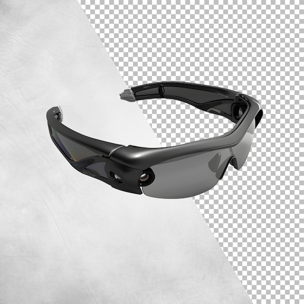 PSD futuristic sunglasses isolated on transparent background