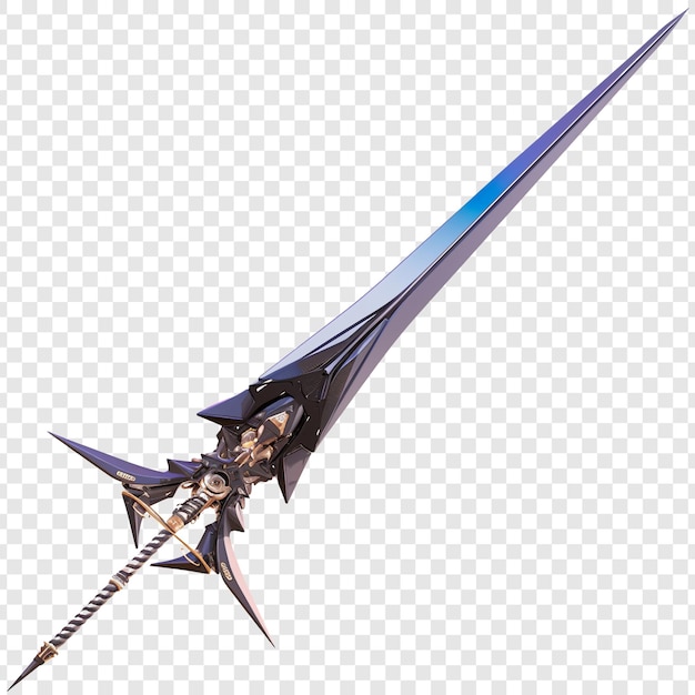 PSD futuristic sword with blue and black design