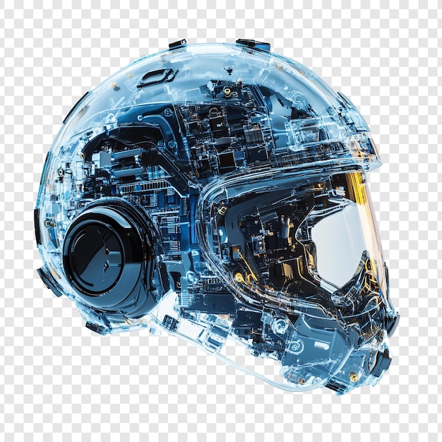 Futuristic Transparent Helmet Design