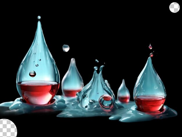 futuristic valentines day carealistic water drop heat scene png transparent