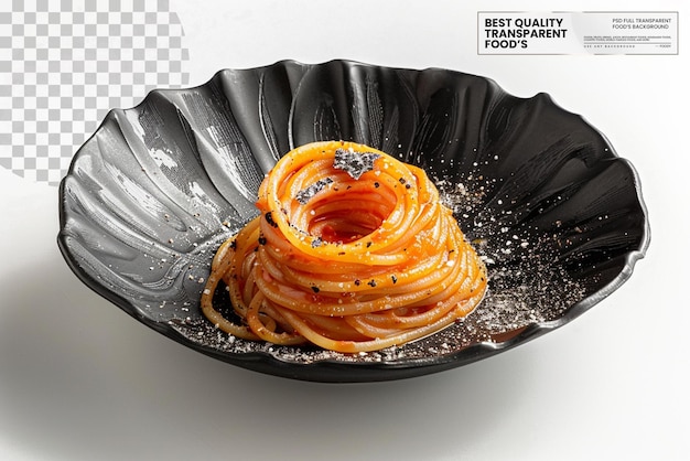 Fuzi Traditional Istrian Pasta Served with Various Sauces on Transparent Background