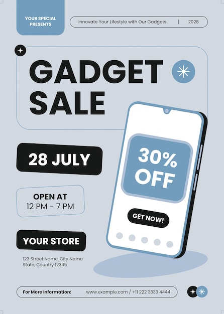 PSD gadget sale flyer