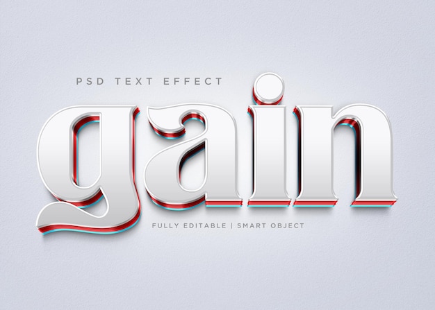 Gain 3d style text effect