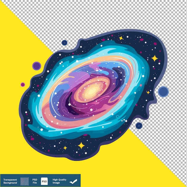 Galactic Cartoon Icon transparent background PNG PSD