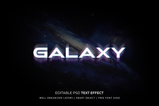 PSD galaxy photoshop text effect