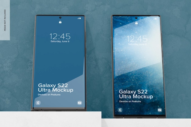 Galaxy S22 Ultra on Podium Mockup