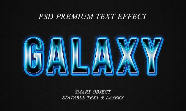 Galaxy text effect design