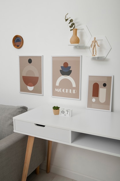 Gallery frames mockup design