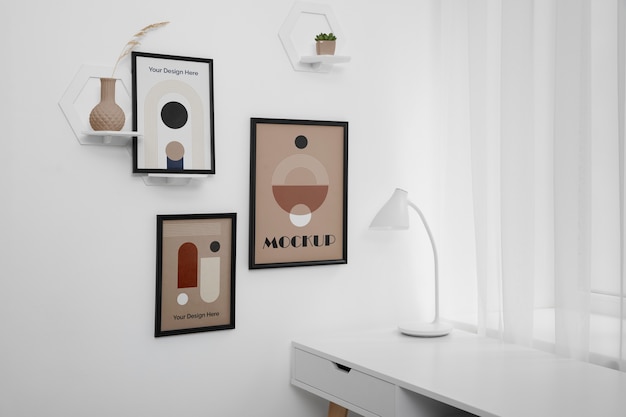 Gallery frames mockup design