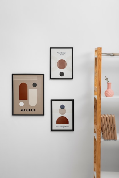 Gallery frames mockup design