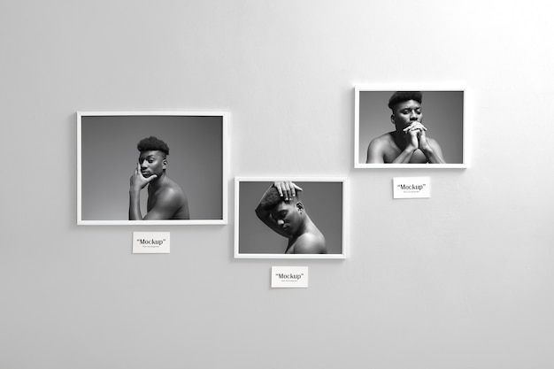 Gallery frames mockup design