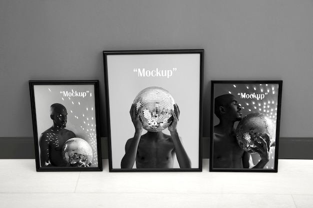 Gallery frames mockup design