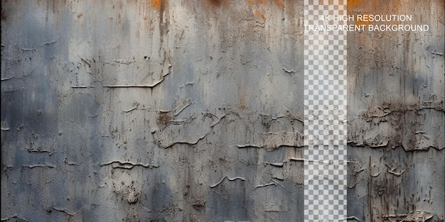 Galvanized Steel Grunge texture background Old rusty on transparent background