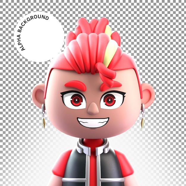 PSD game avatar av10 3d rendering