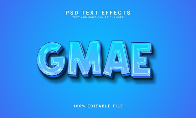 Game cartoon style editable text effect