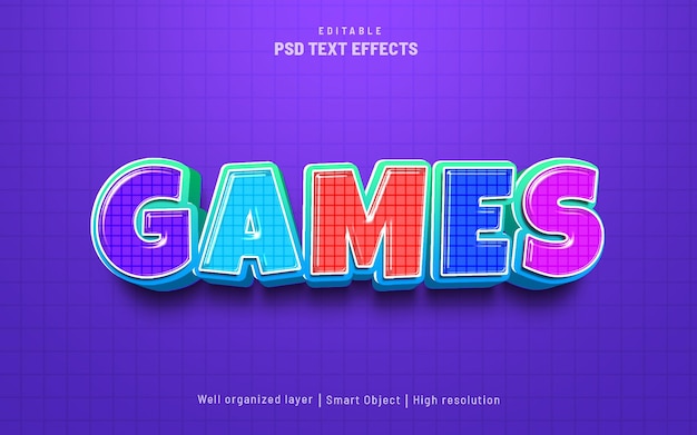 Game color editable text effect