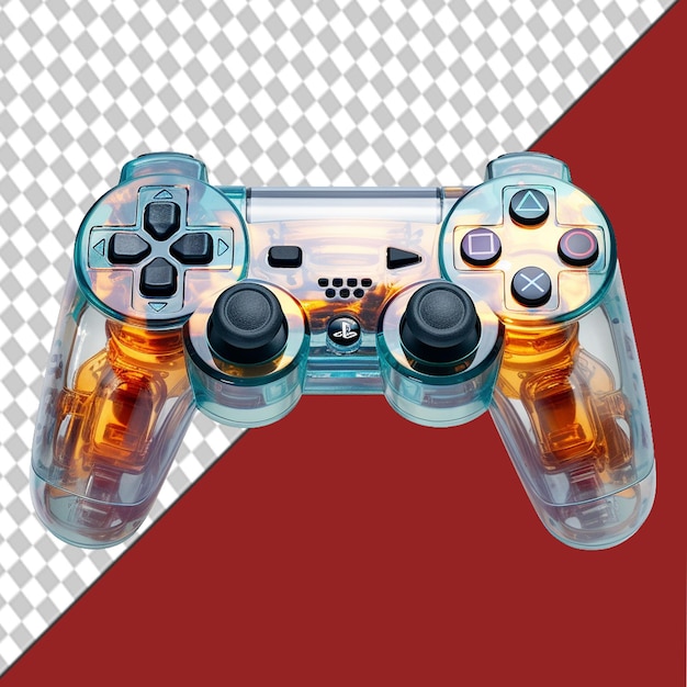 A game controller gamepad with transparent background