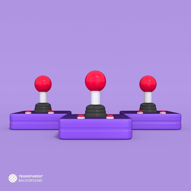 Game controller Icon Isolated 3d render