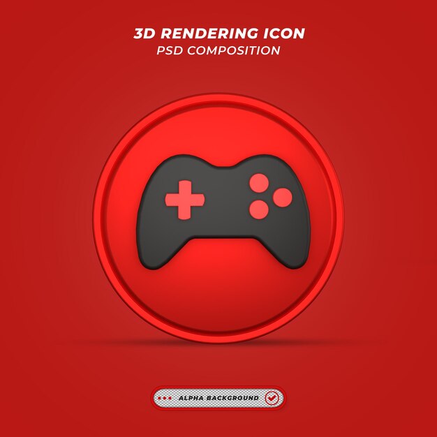 Game Gear Icon in 3D Rendering