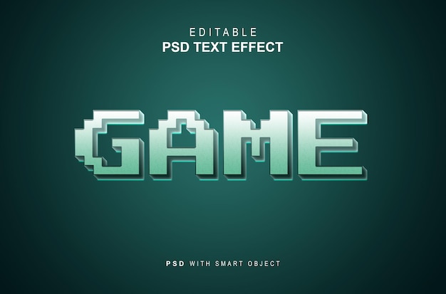 Game pixel text effect