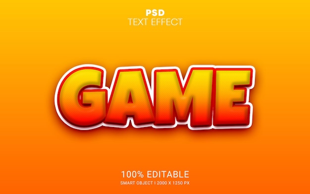 Game PSD editable text effect